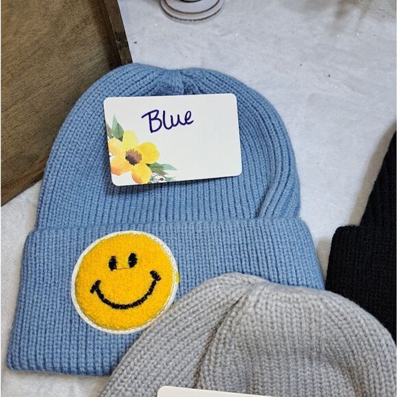 Melody Beanies Smiley Face, Various colors available GREAT GIFT IDEA ADORABLE - Picture 6 of 16
